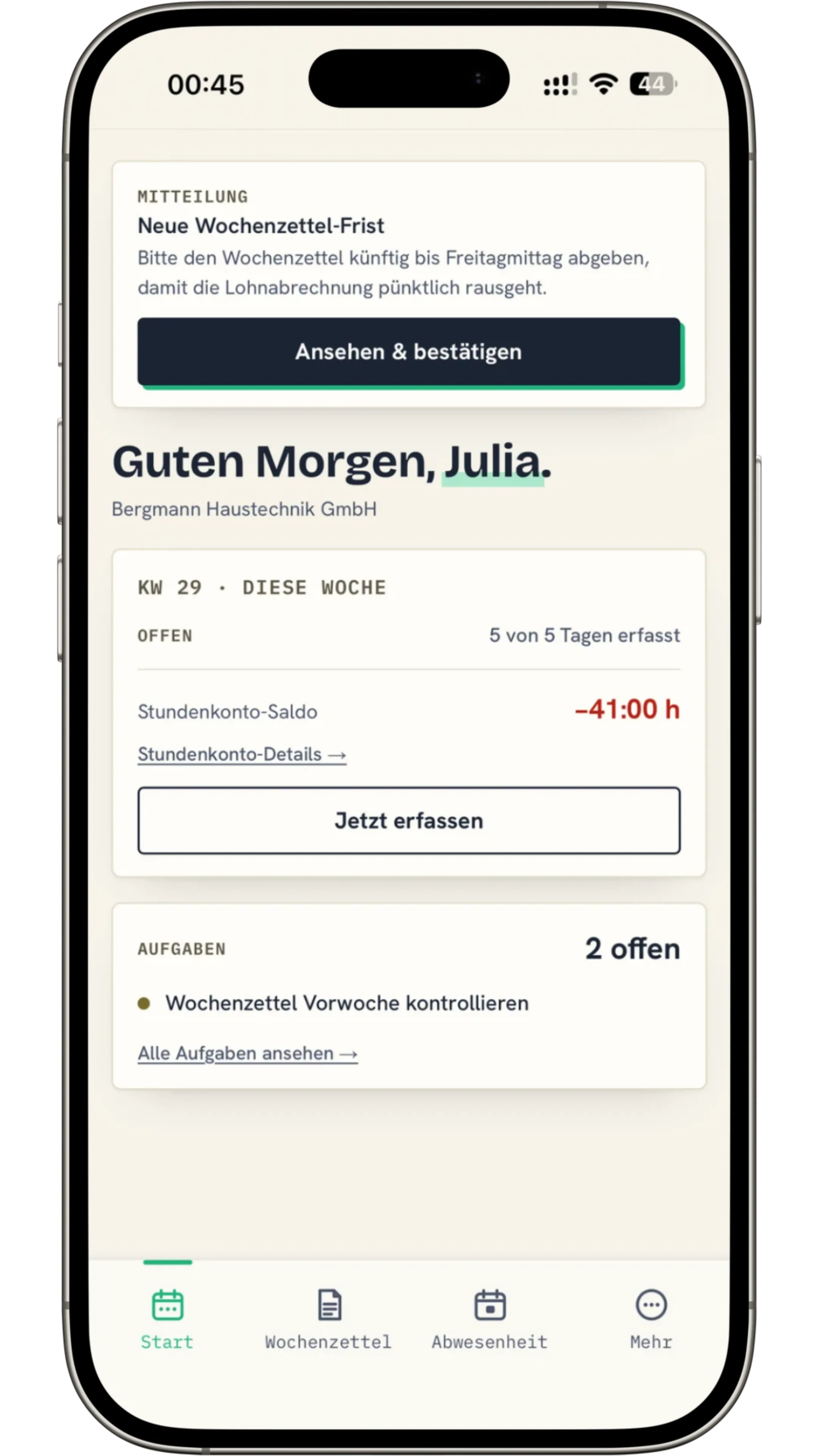 Mitarbeiter-App