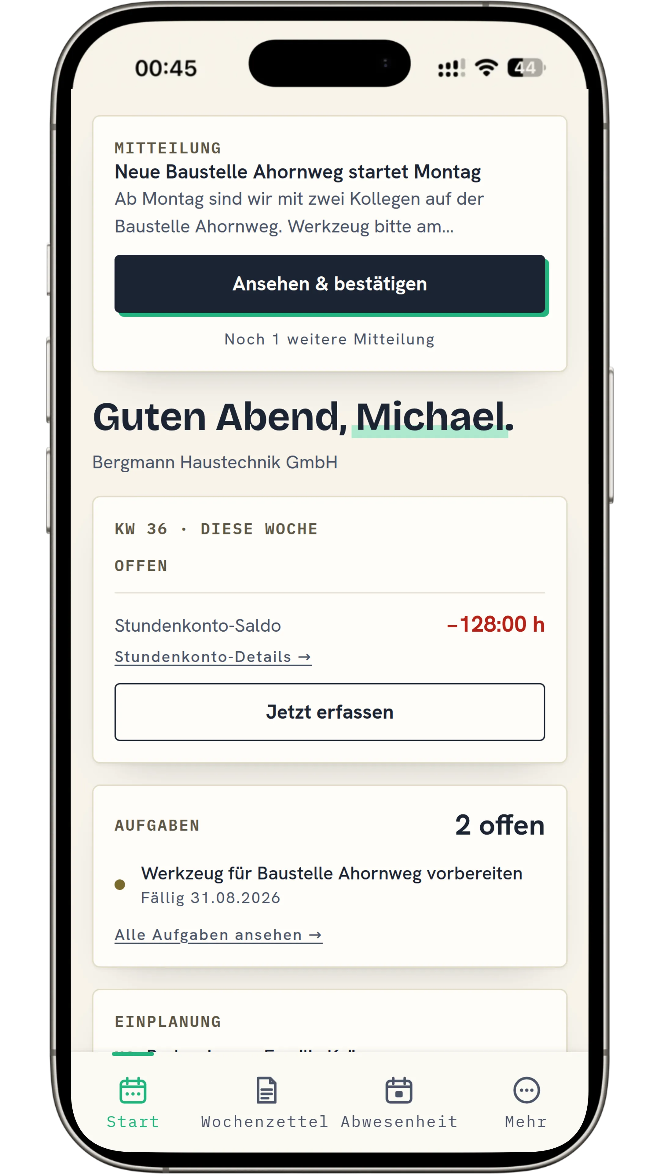 Mitarbeiter-App